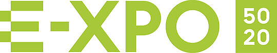 Das Logo der E-XPO 5020 ist ein Schriftzug.